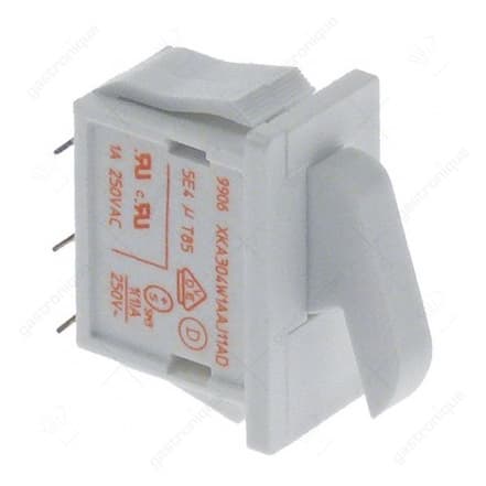 microschakelaar met drukknop met drukknop 250V 1A 1CO aansluiting vlaksteker 2,8mm L 26x12mm