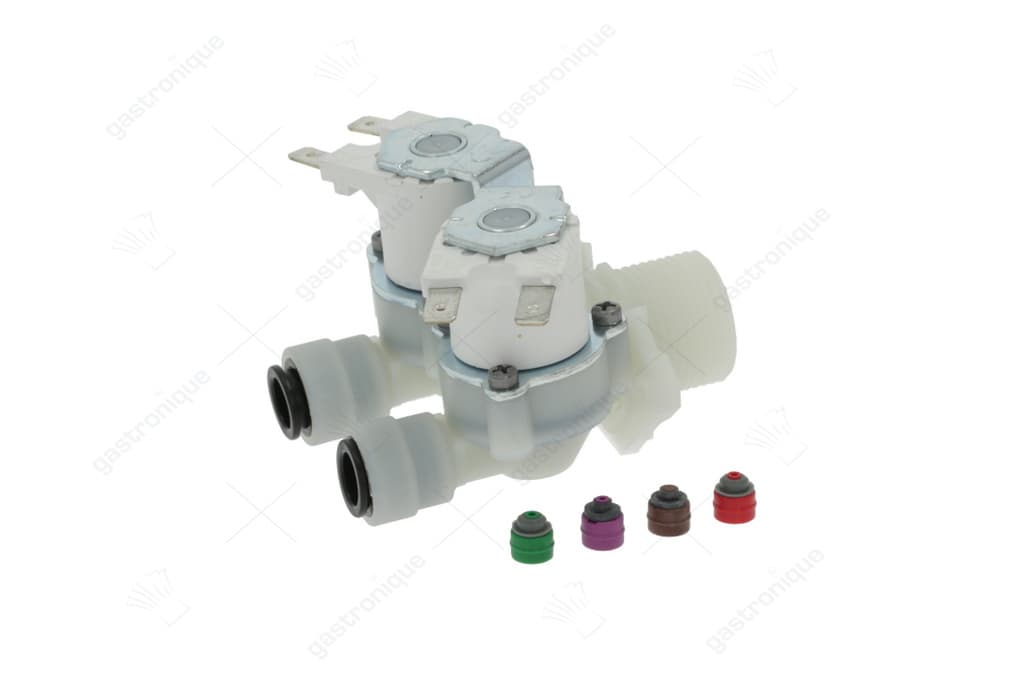 magneetventiel dubbel recht 230 ingang 3/4" uitgang JG 10 t.max. 25°C inschakeltijd 100% RPE