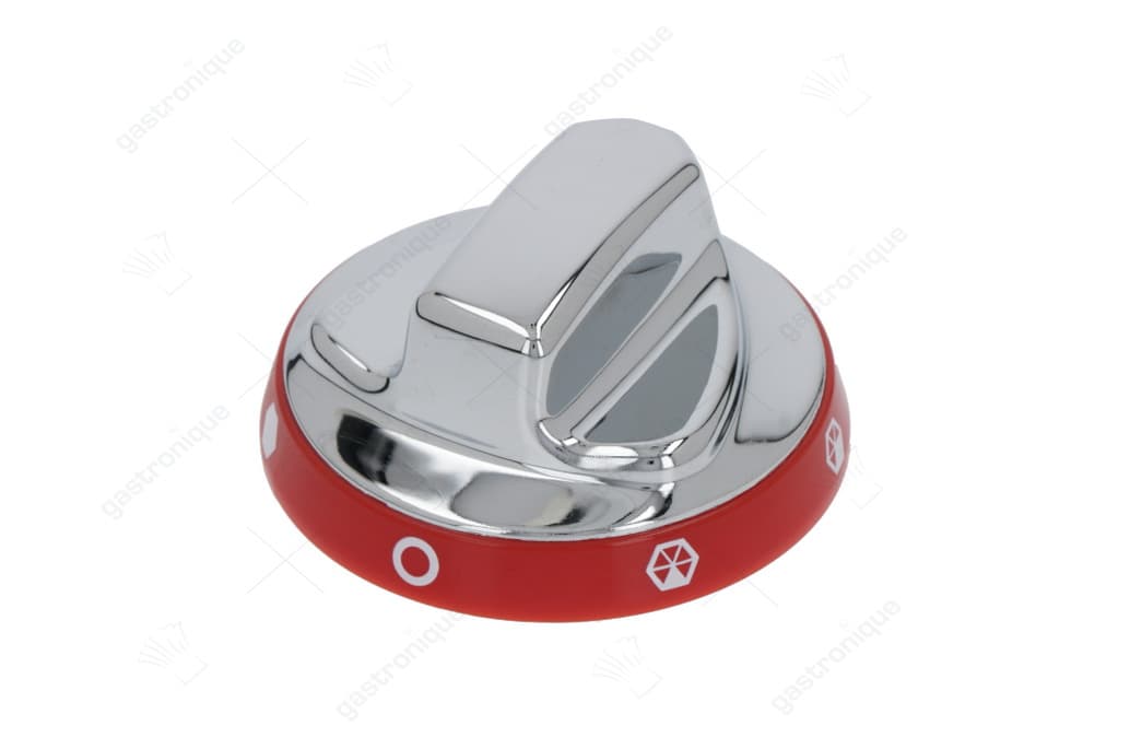 knob slver-red ø 72 mm electrical