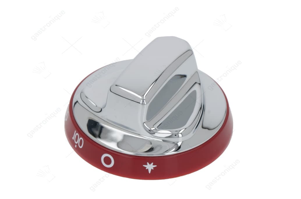 knob slver-red ø 72 mm 30-100°c