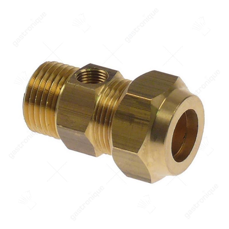 aansluiting koper recht draad 1/2"