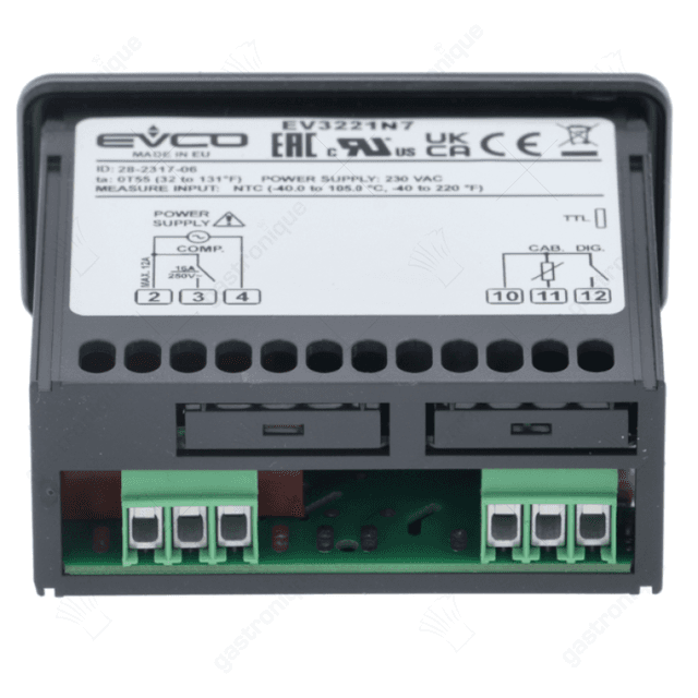 Elektronische regelaar EVERY CONTROL EV3221N7 relaisuitgang 1 NO-16A inbouwmaat 71x29mm - Thumbnail 2