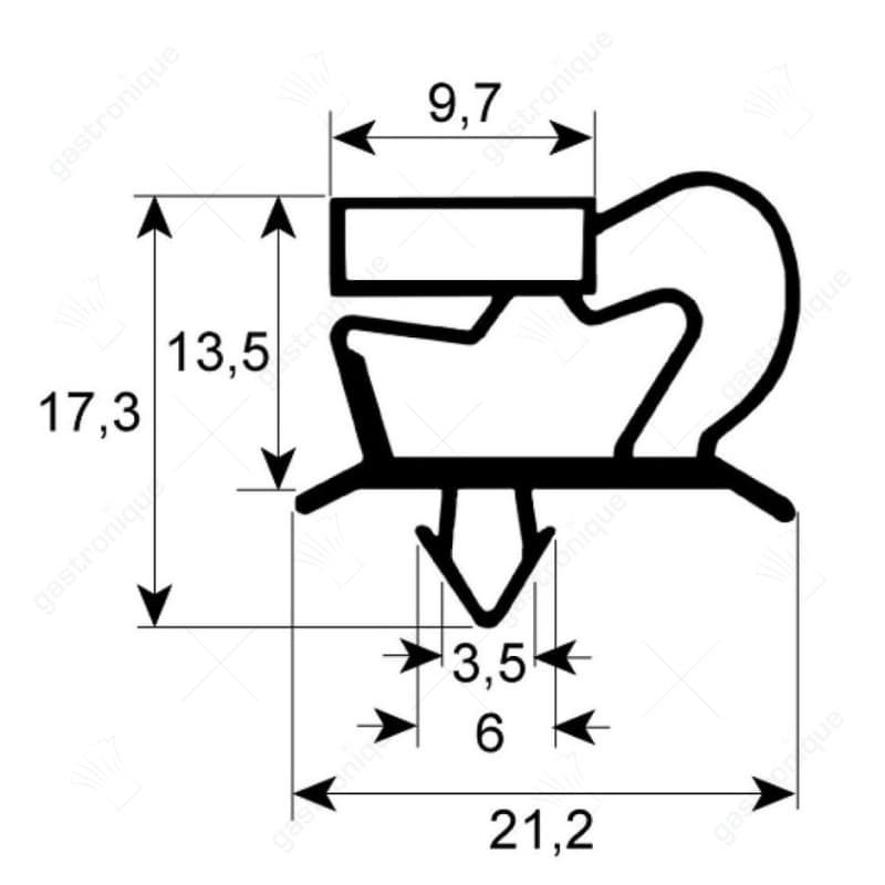 deurrubber Mercatus 405 mm x 610 mm buitenmaat - Image 1