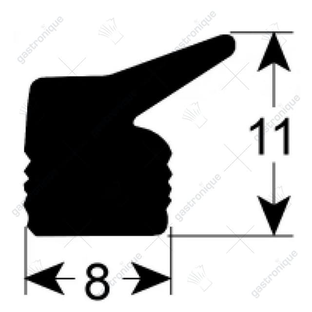 dekselpakking 8x11 mm silicone (per meter) voor vacumeerapparaat - Thumbnail 1