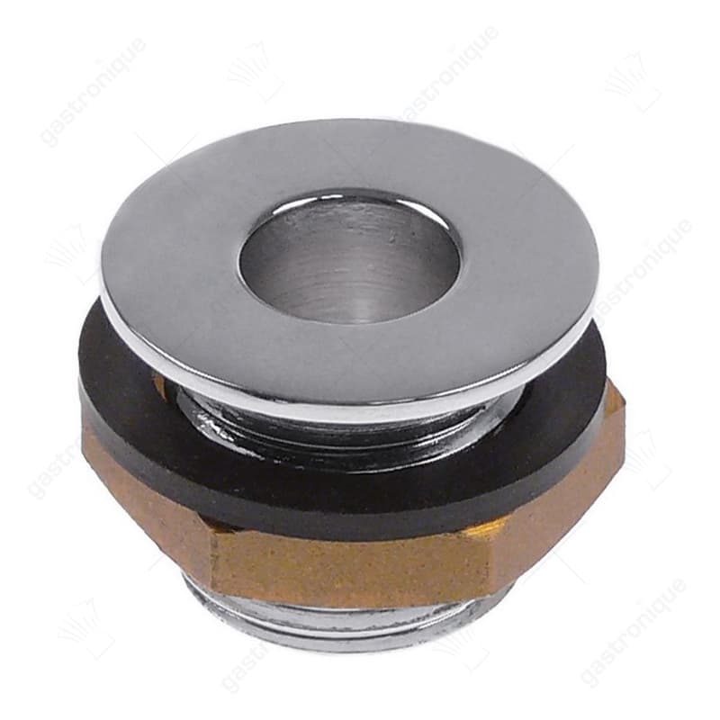 afvoerventiel 1/2" totale hoogte 21mm buitenmaat ø 28mm messing verchroomd