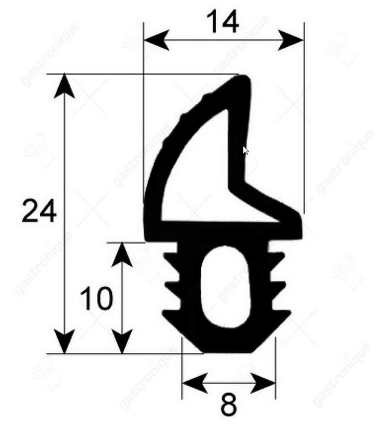 deurrubber profiel 2755 VPE per meter - Image 1