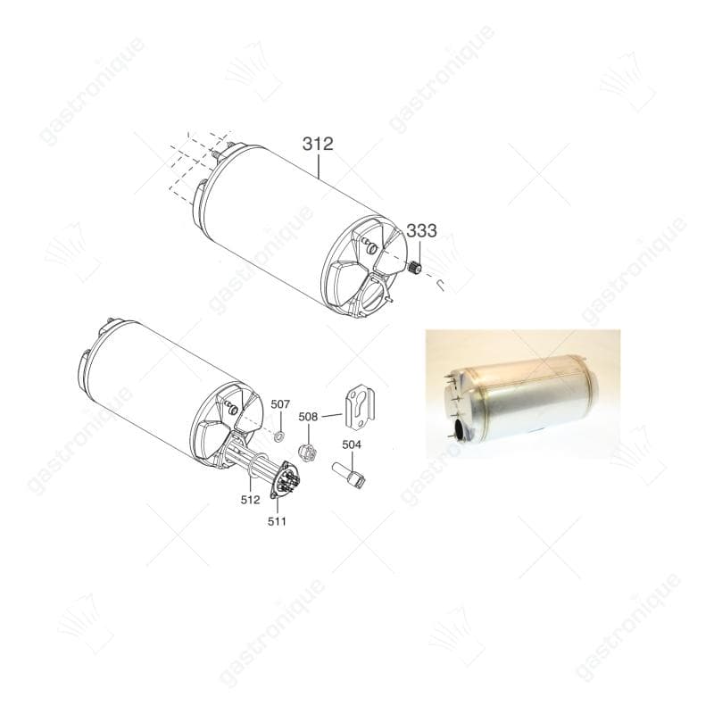 boiler behuizing (zonder componenten)