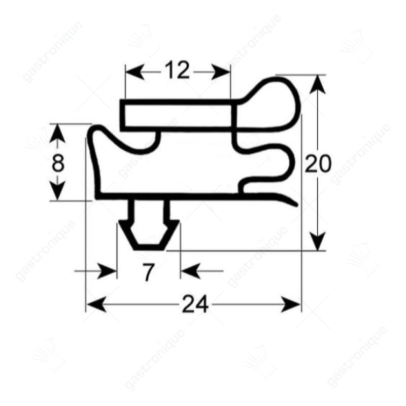 deurrubber 1610x575 mm