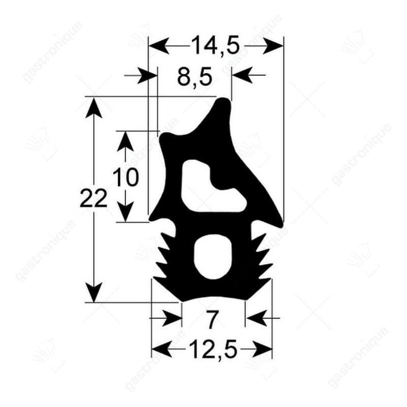 deurrubber L 2677mm voor oven - Image 1