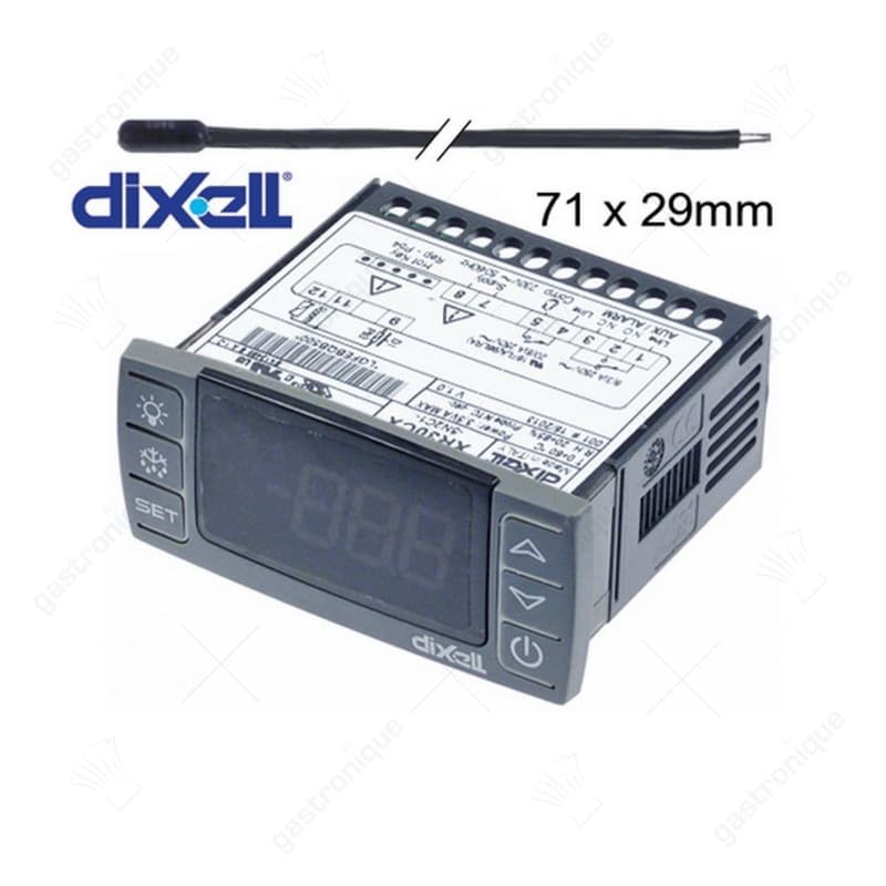 elektronische regelaar set DIXELL XR30CX-5N2C1 inbouwmaat 71x29mm 230V spanning AC NTC/PTC