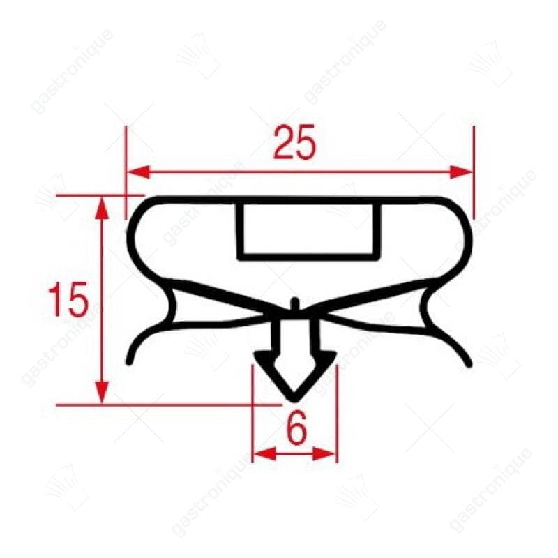 Koeldeurrubber profiel 9053 B 432mm L 716mm steekmaat - Image 1