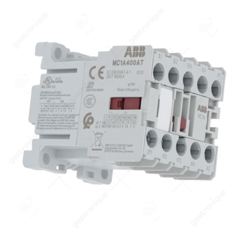 relais AC1 20A 230VAC (AC3/400V) 8,4A/4kW hoofdcontact 4NO aansluiting schroefaansluiting