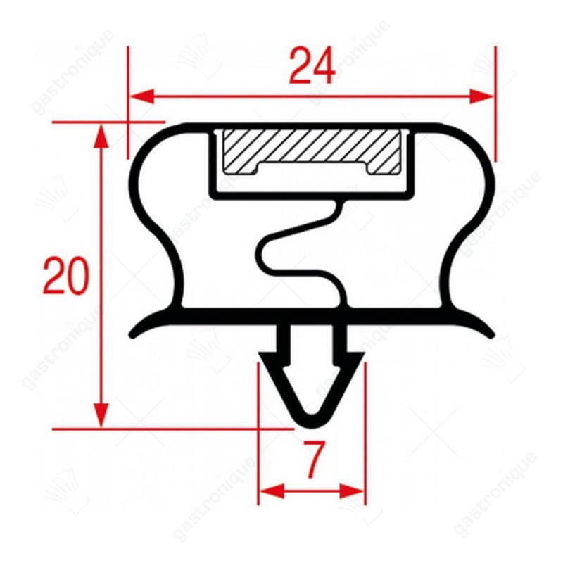 deurrubber L 620mm B 485mm buitenmaat - Image 1