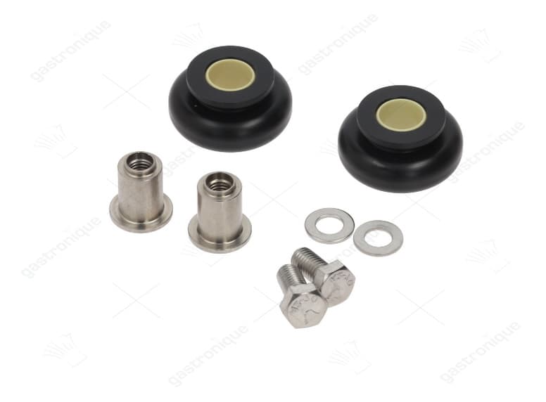 wiel set ø 40mm H 19mm voor kaphandleiding gat ø 14mm