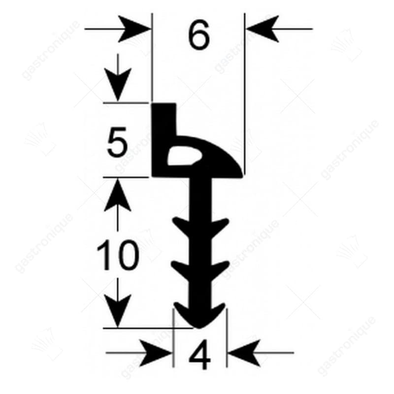 pakking L 480mm B 15,5mm buitenhoogte 6mm voor heteluchtoven SCC/CM201 - Image 1