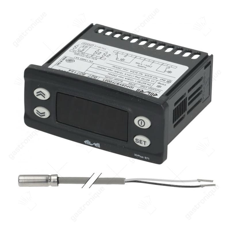 elektronische regelaar ID Plus 971 230V inbouwmaat 71x29mm PTC montage inbouwversies relaisuitgang 1