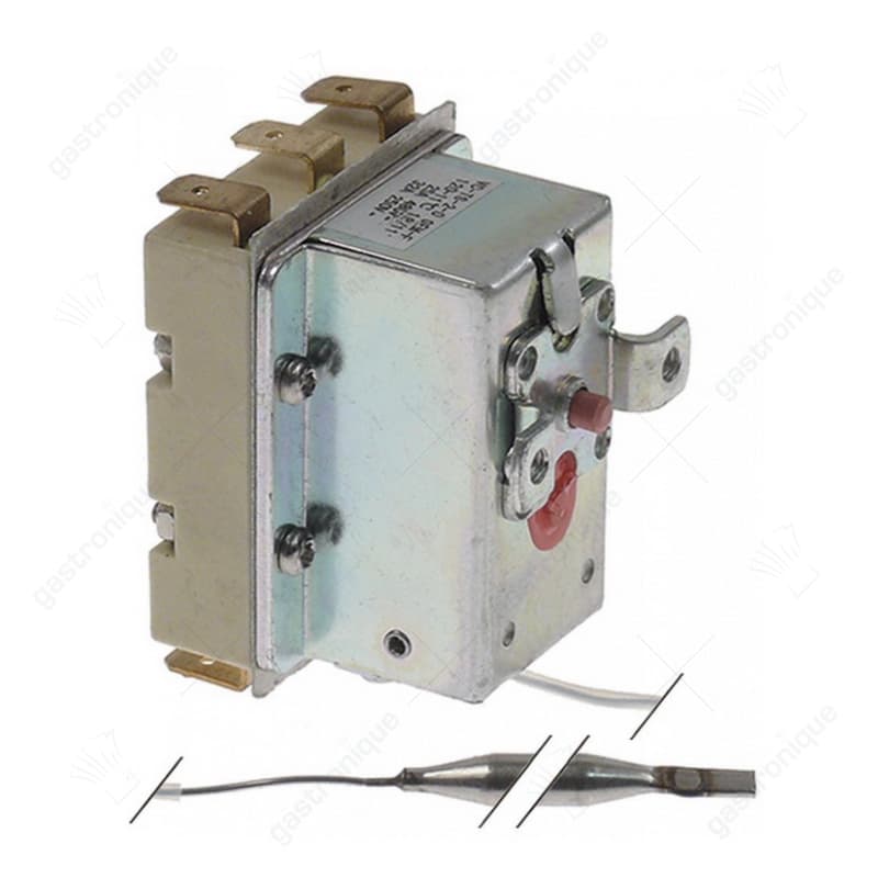 maximaalthermostaat TECASA uitschakeltemp. 120°C 3-polig 3NO 32A voeler ø 6mm voeler L 88mm