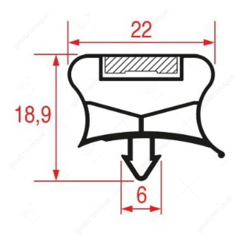 Deurrubber Afinox koelwerkbank 440 x 670 mm (buitenmaat) - Image 1