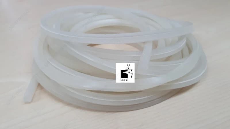 dekselrubber 8 x 10mm silicone (12METER) - Image 1
