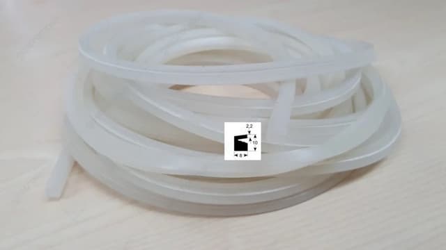 dekselrubber 8 x 10mm silicone (12METER) - Thumbnail 1