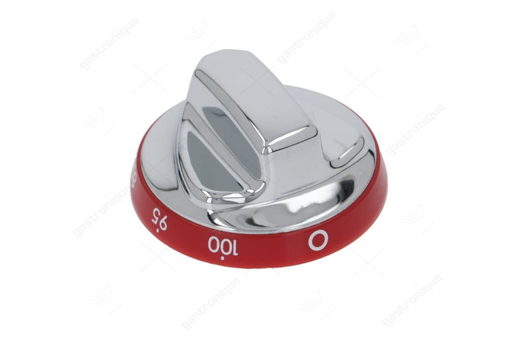 knob slver-red ø 72 mm 30-100°c