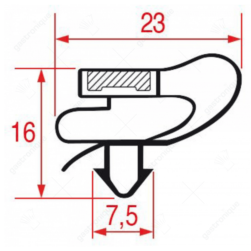 deurrubber 1700x755 mm - Image 1