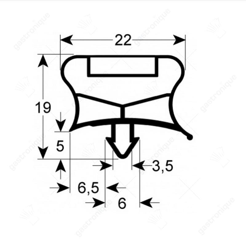 deurrubber buitenmaat 440 x 195 mm - Image 1