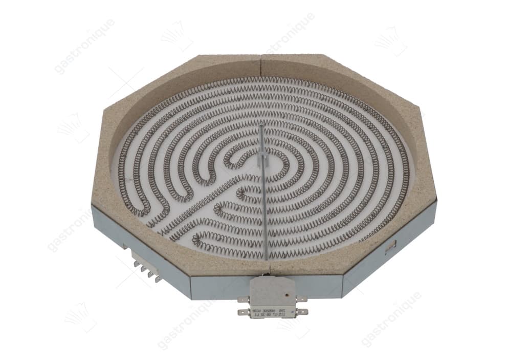 stralingselement 8-hoekig 3400W 230V L 300mm B 300mm VC 2 H 35mm met verwarmingsspoel