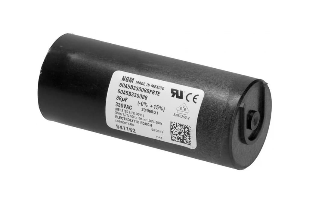 startcondensator 330V 50Hz met weerstand inschakeltijd 3/1,7% capaciteit 88µF