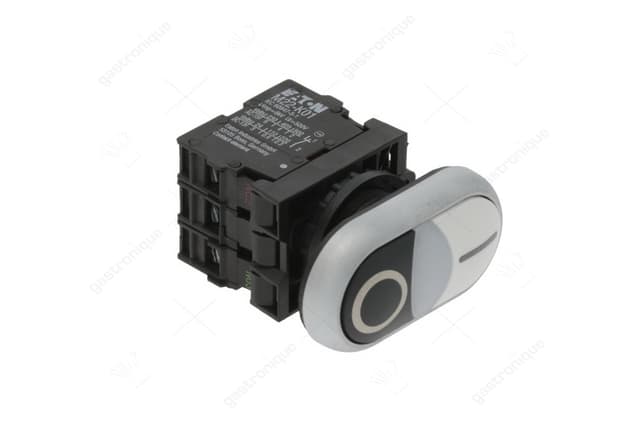 Schakelaar PUSH-BUTT.PANEL 0-I WHITE-BLACK 15A 500V - Thumbnail 2