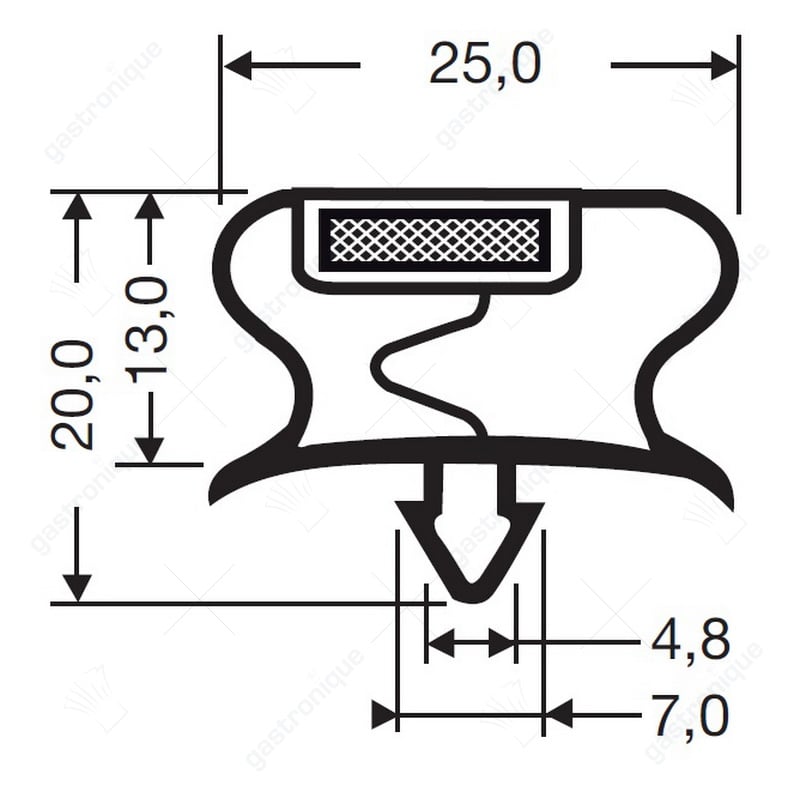 Kühlschranktürdichtung Außenmaß 799 x 390 mm - Image 2