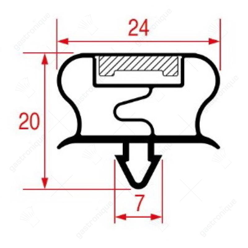 Türgummi Gram Schneeflocke 1/3 Schublade 395 x 180 mm - Image 1
