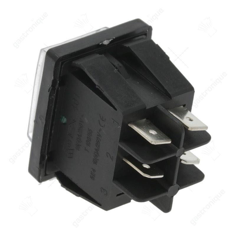 Grüner I-O Schalter mit eingebauter Lampe 30x22 mm - Image 2
