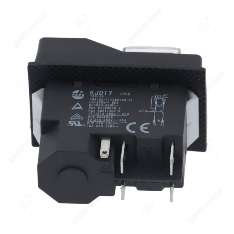 Schalter 0-1 weiß/schwarz 16a 250v - Image 2