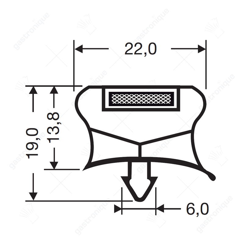 Rubber deur 570 x 405 mm - Image 1