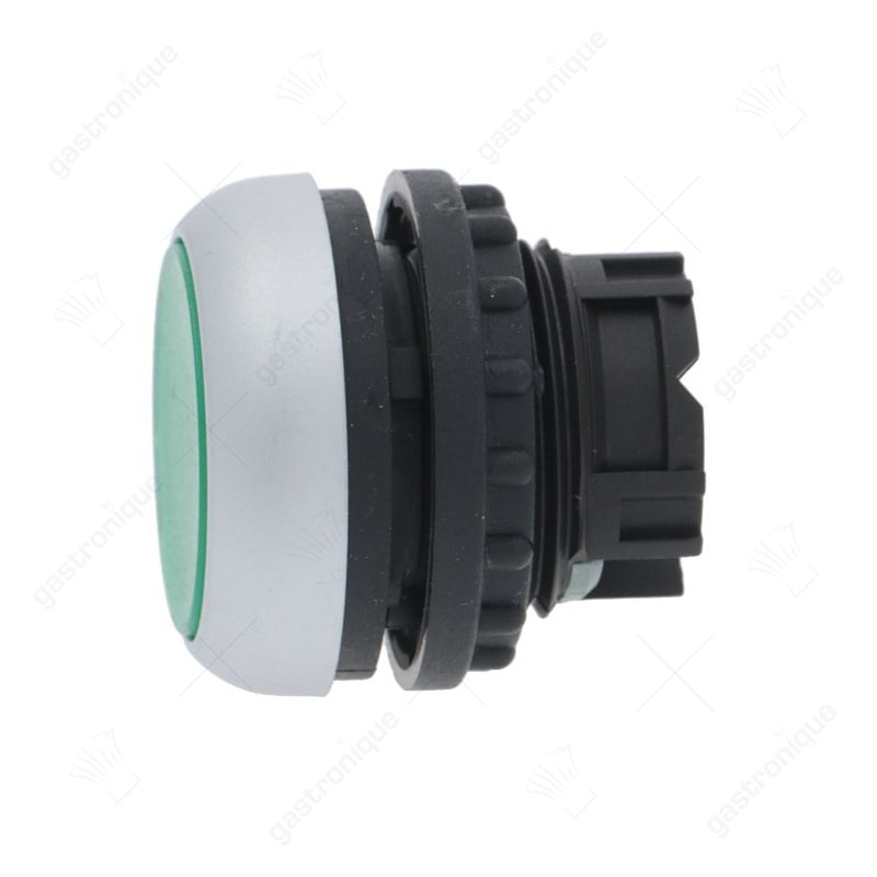 schakelaar flush push-button shiny green m22drl-gd - Image 1