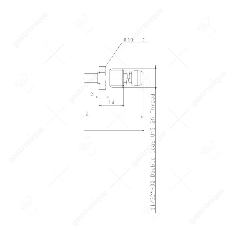 Thermoelement SIT mit Unterbrecher ASA 11/32 L 400mm Stechhülse ø6,0mm F 6,3mm - Image 2