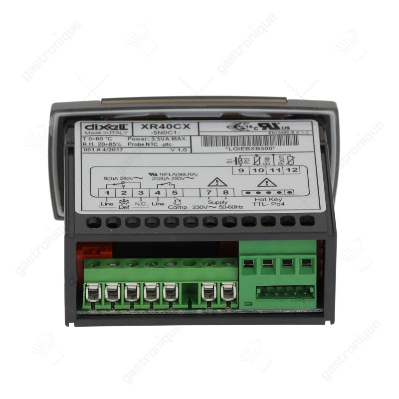 Elektronischer Regler DIXELL XR40CX-5N0C1 Einbaumaß 71x29mm 230V AC Spannung NTC/PTC - Image 2