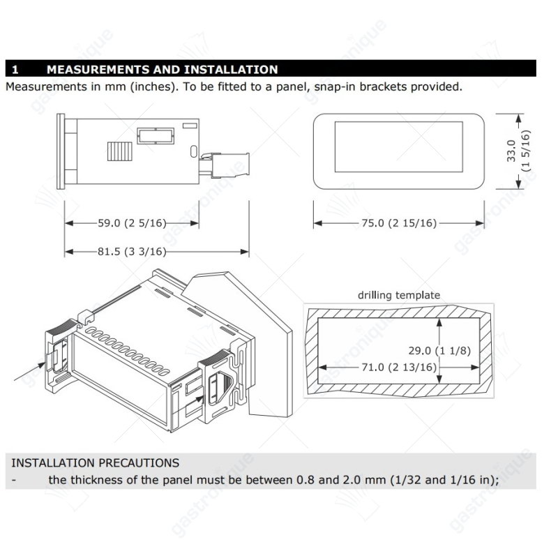 elektronischer Regler EVCO EV3402P3 12-24 VAC/DC 2 Sonden (nicht inkl.) - Image 3
