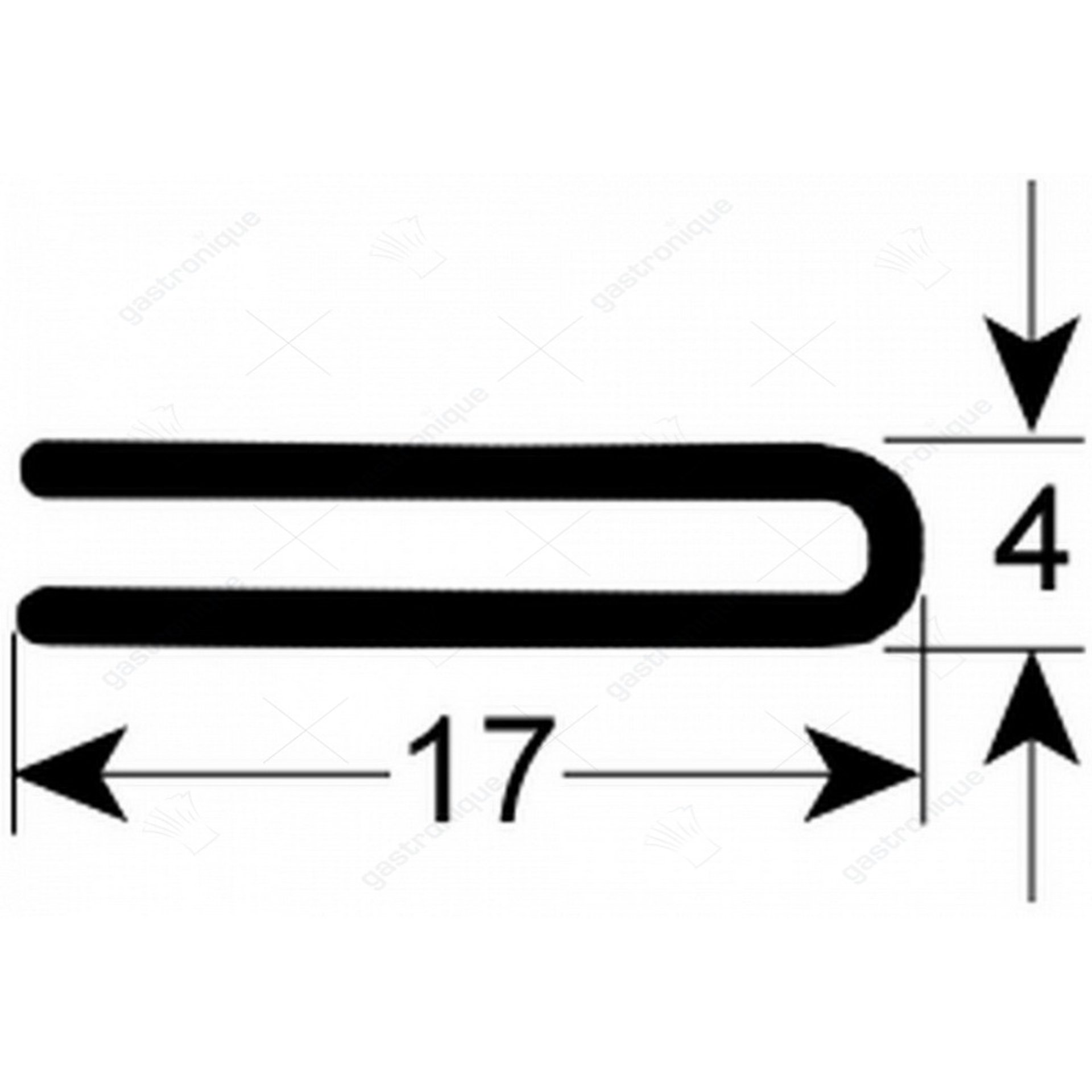 deurrubber 470 mm - afbeelding 1