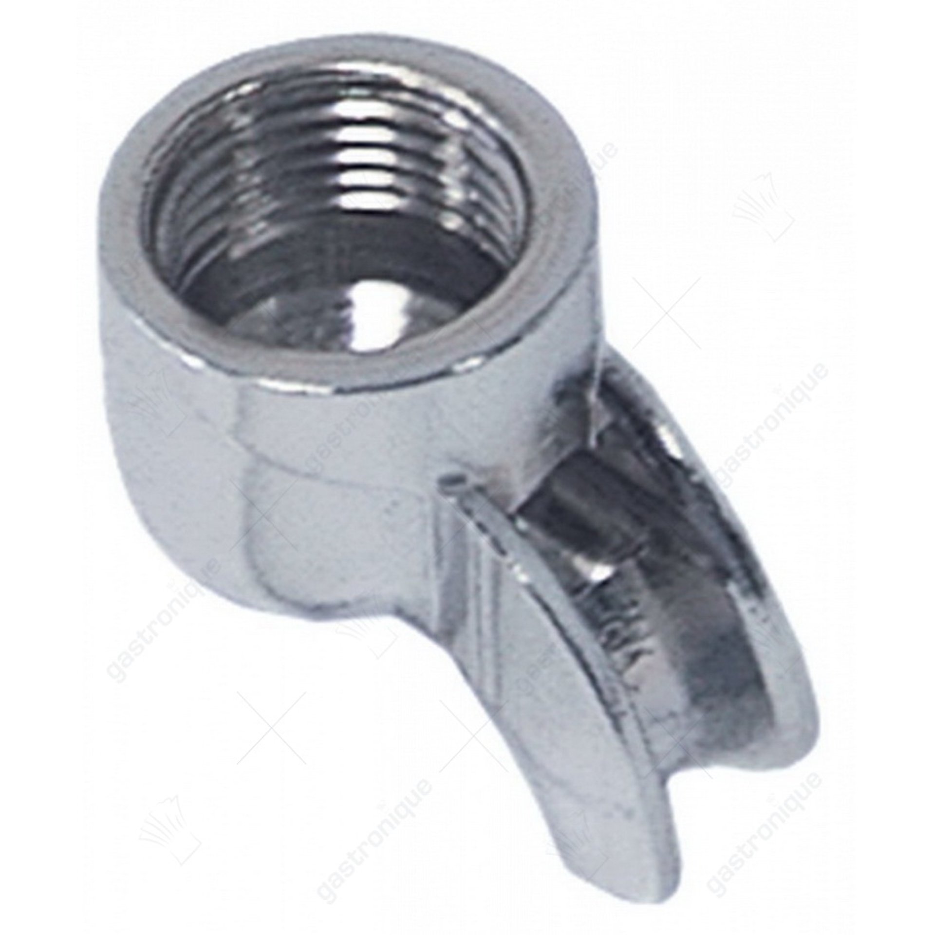 Strainer holder outlet 1 head - thread 3/8" bent/short 1-way - image 1