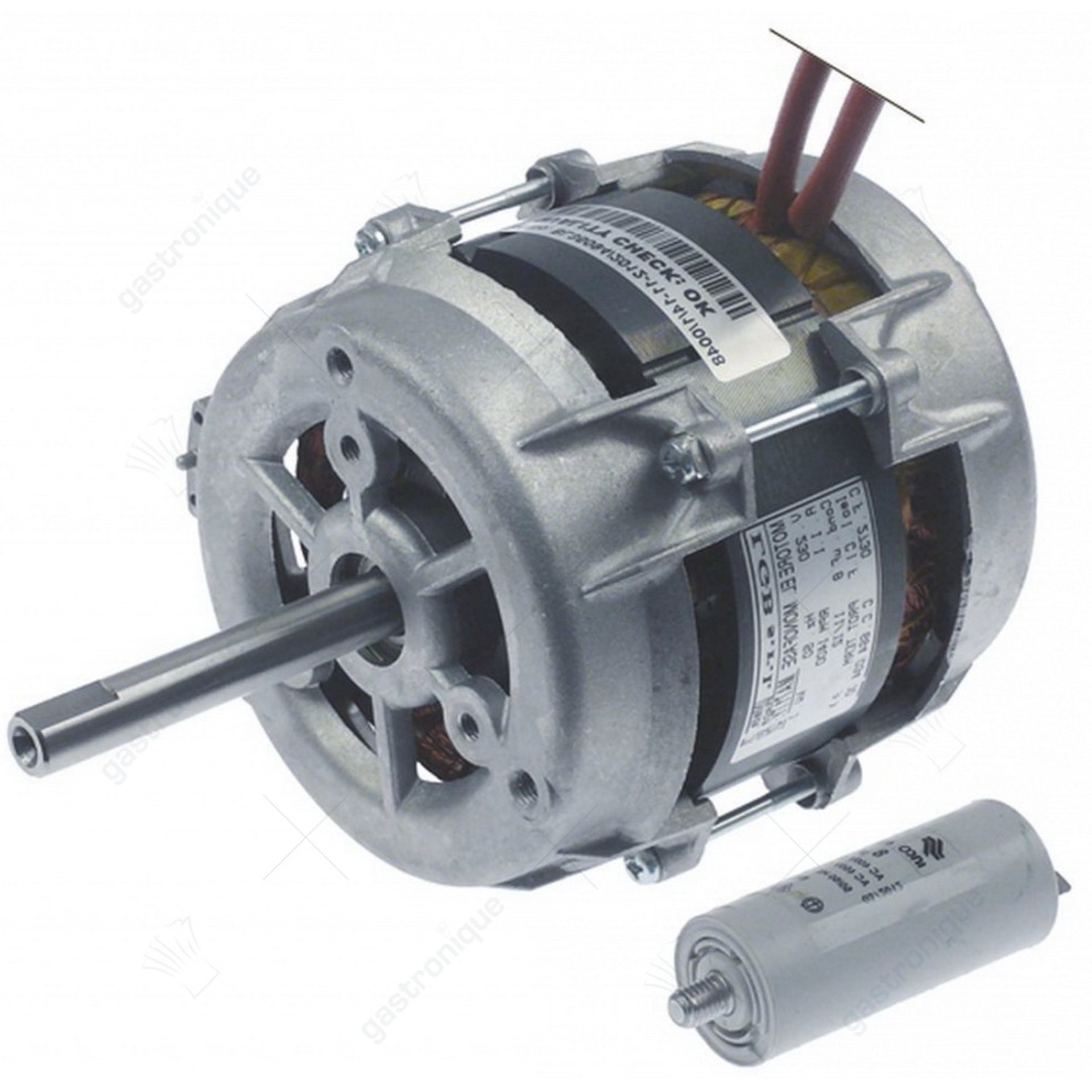 ventilatormotor 230V fasen 1 50Hz 0,12kW 1400U/min snelheid 1 L1 120mm L2 77mm D1 ø 12mm 1,1A - afbeelding 2