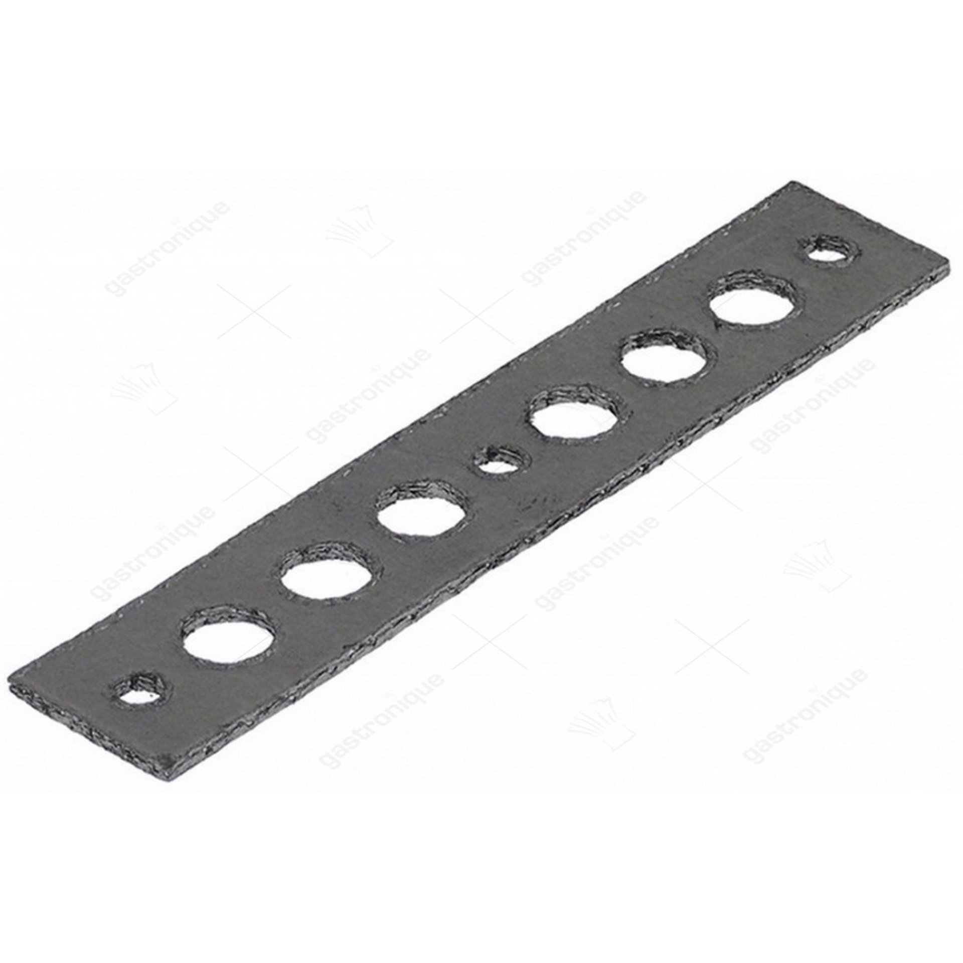 Dichtung L 142mm B 25mm D1 ø 6,5mm D2 ø 12mm LA 17mm 9 Löcher Graphit Materialdicke 2mm - Bild 1