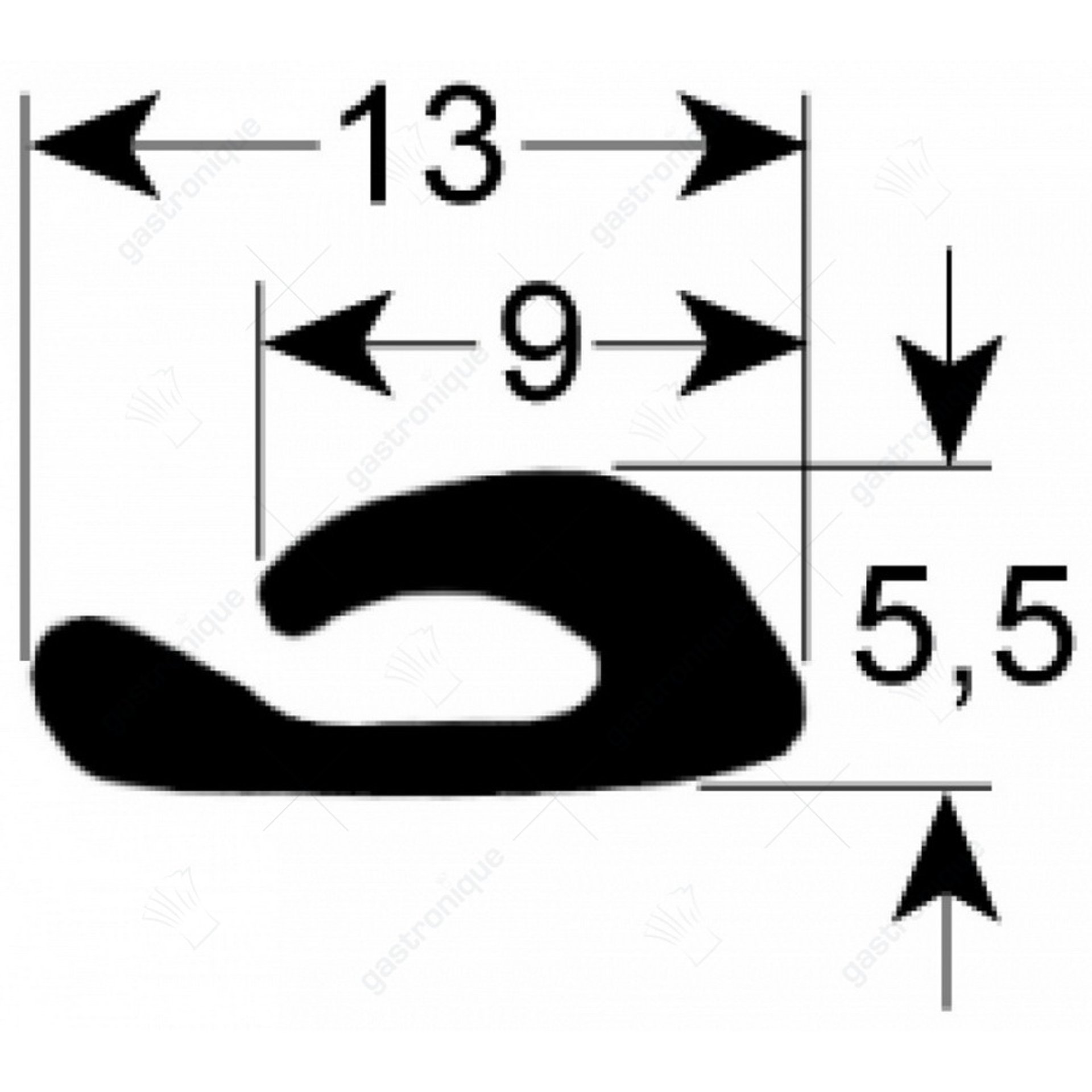 glass top/bottom gasket - afbeelding 1
