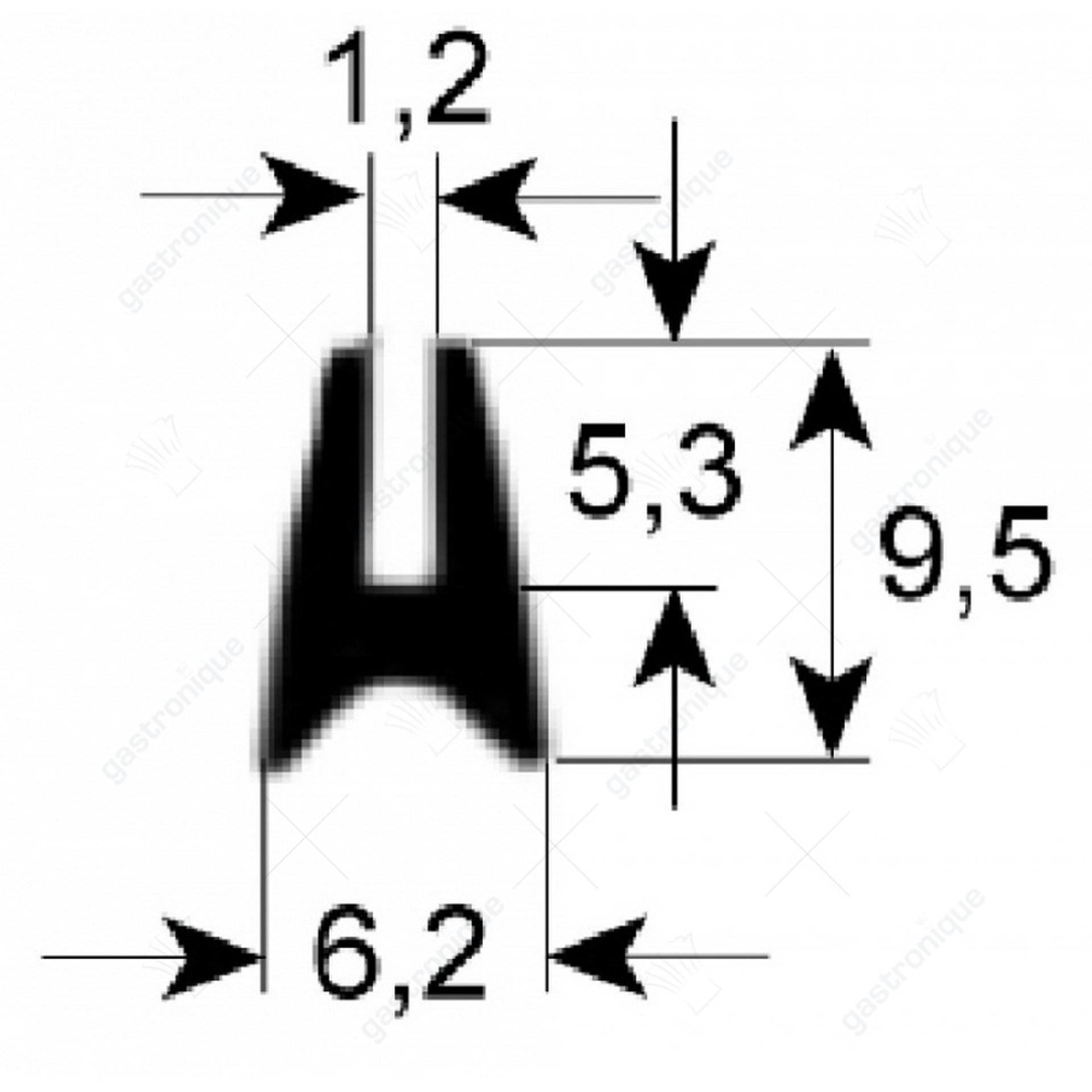 gasket for oven glass 3720 mm - afbeelding 1