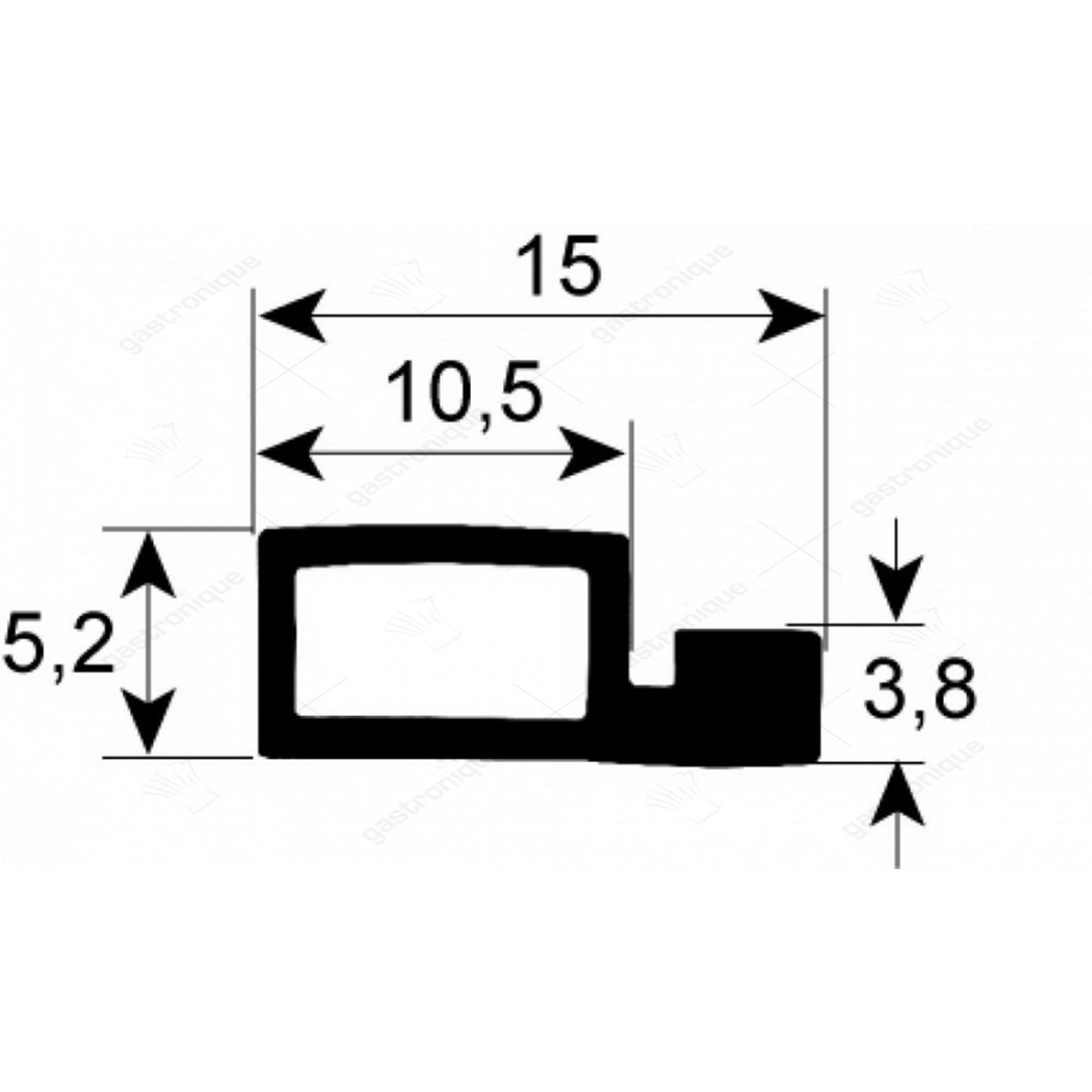 deurrubber voor oven - afbeelding 1