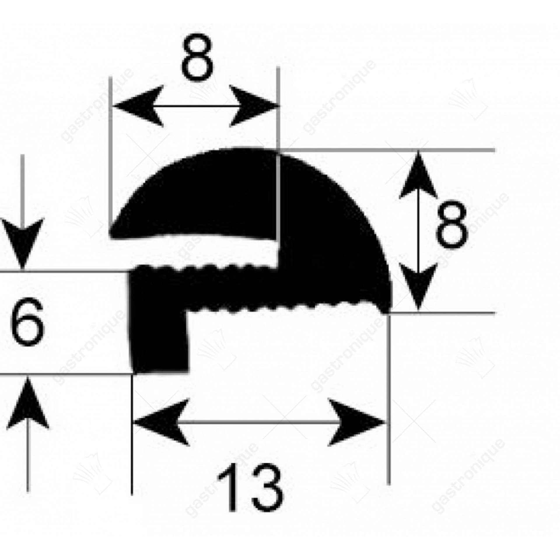 deurrubber voor oven ruit - afbeelding 1