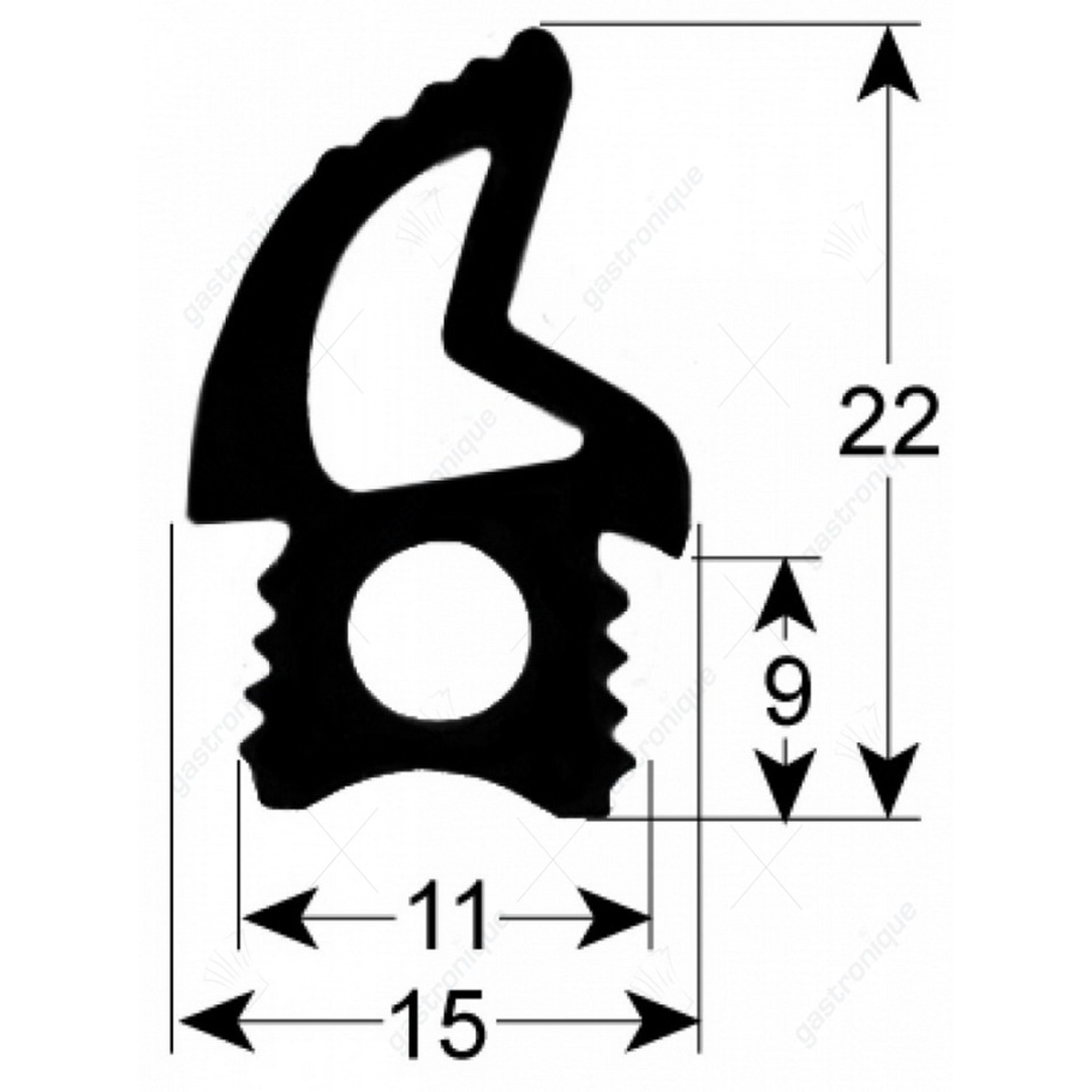 oven door gasket 2200 mm - afbeelding 1