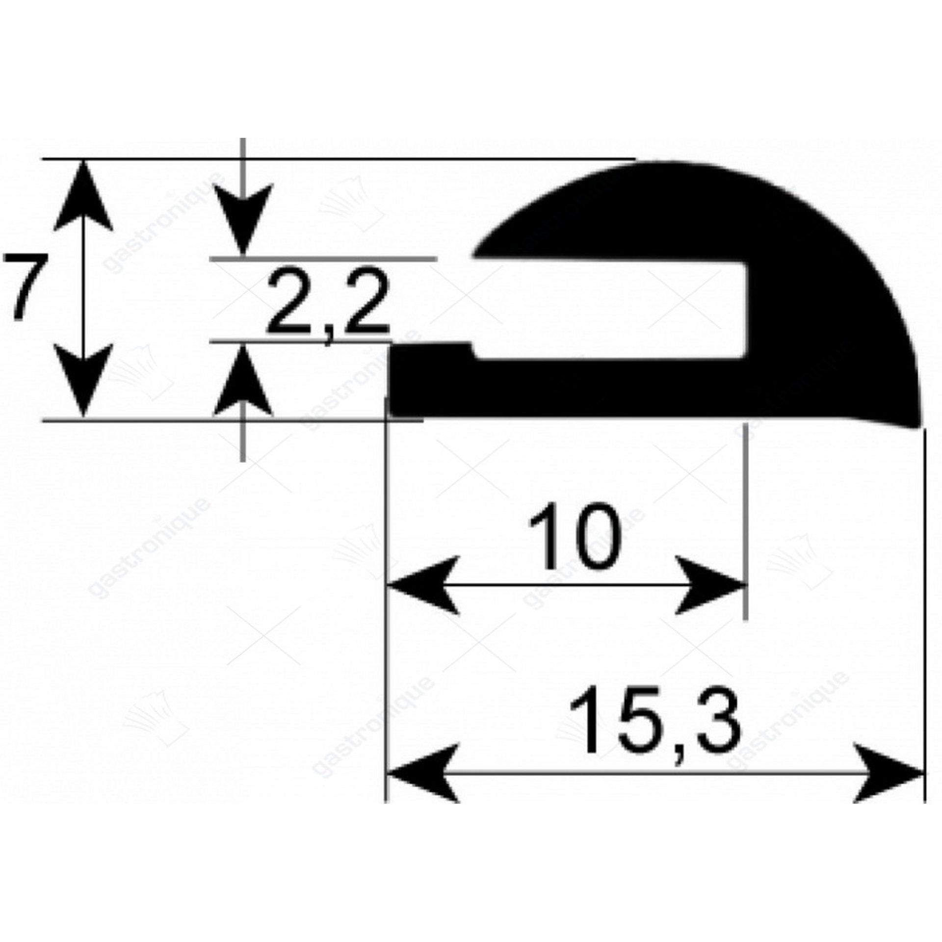 caoutchouc pour fenêtre de four - image 1