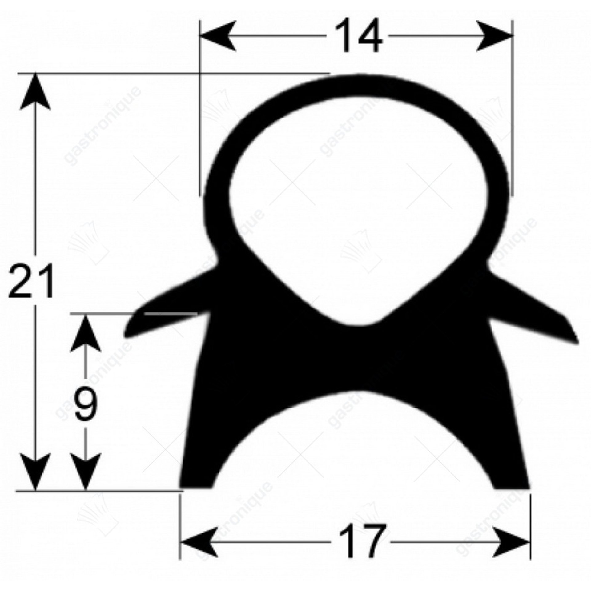 Türdichtung für Ofen 410x330 mm - Bild 1
